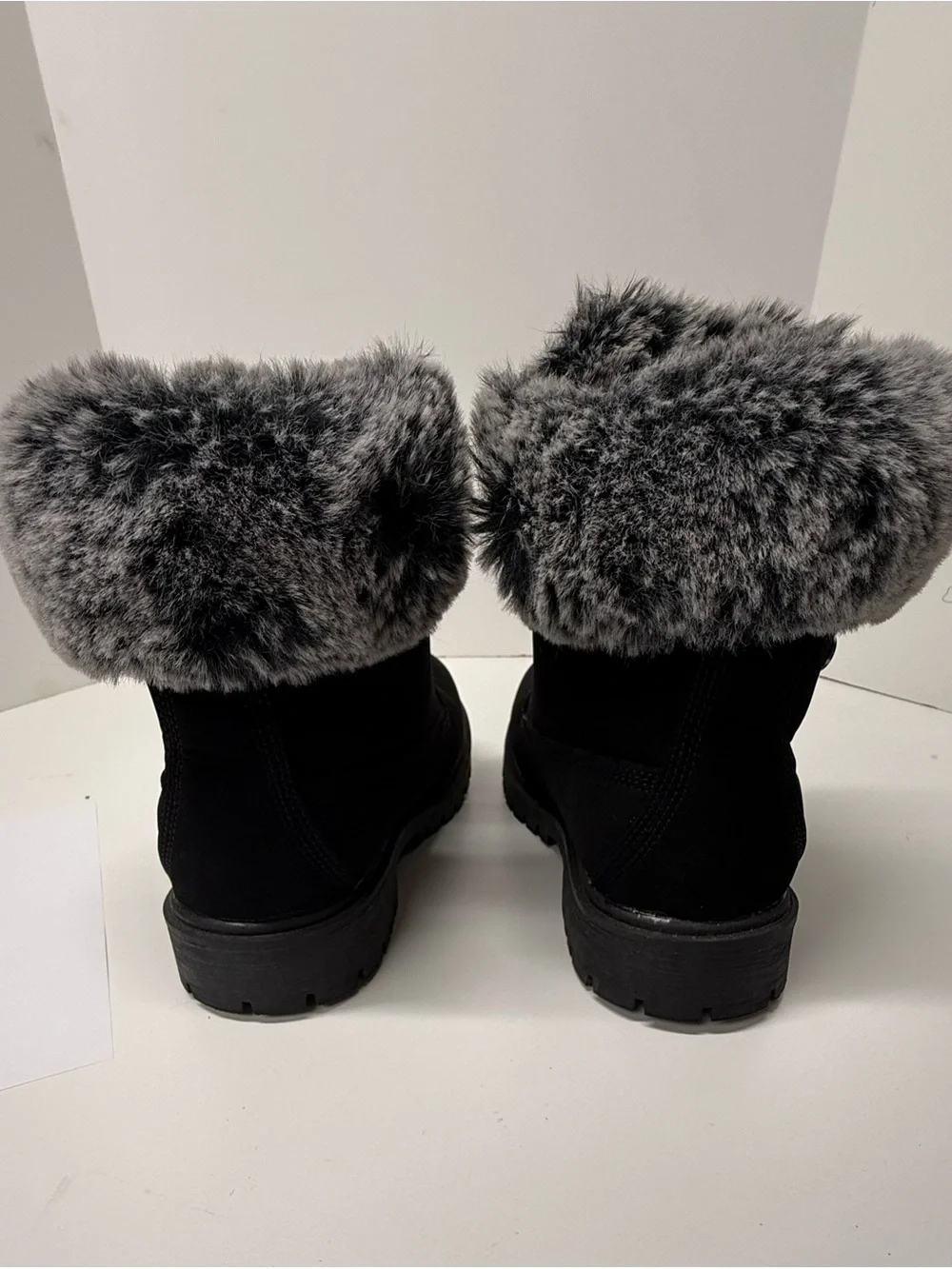 Lugz Faux-Fur Trim Black Winter Boots for Women